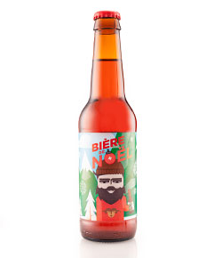 Bière de Noël, fond blanc — photographie réalisée par PHOTOPRODSTUDIO à Castres