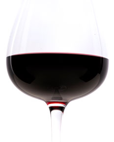 Verre de vin rouge, fond blanc — photographie réalisée par PHOTOPRODSTUDIO à Castres
